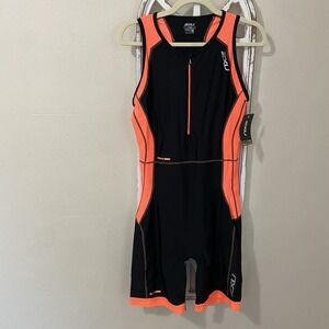 NWT 2XU womens xlarge ORANGE BLACK PERFORM TRISUIT WT3635d